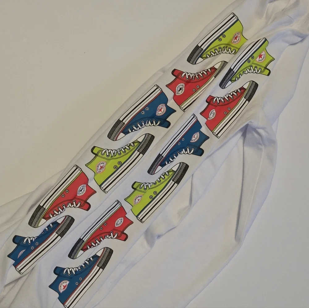 Converse/Chuck Taylor/White Graphic Long Sleeve Shirt/Size M‎